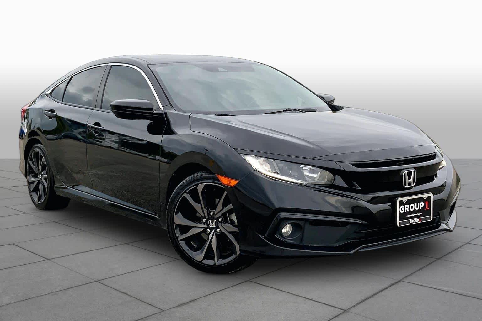 2020 Honda Civic Sedan Sport Crystal Black Pearl at Sterling McCall Nissan