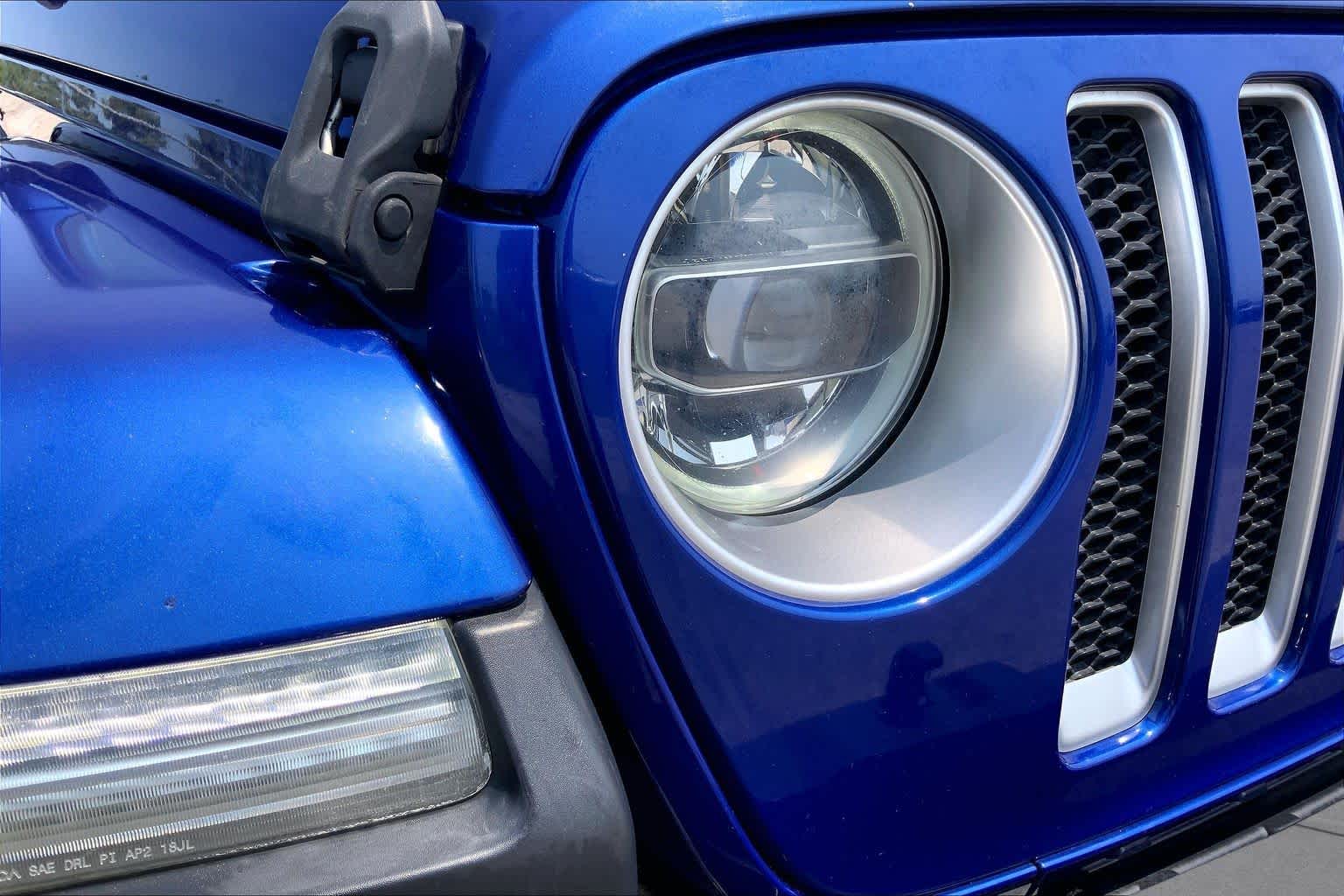 2018 Jeep Wrangler Unlimited Sahara Ocean Blue Metallic Clearcoat at Mac Haik CDJR North Houston