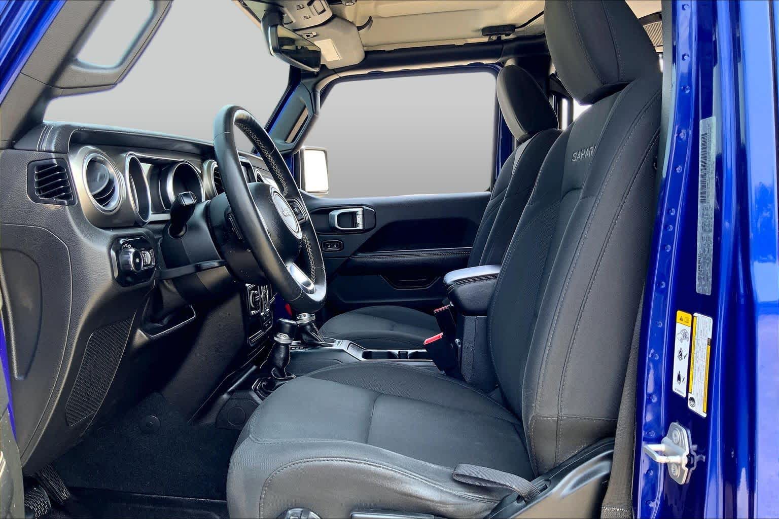 2018 Jeep Wrangler Unlimited Sahara Ocean Blue Metallic Clearcoat at Mac Haik CDJR North Houston