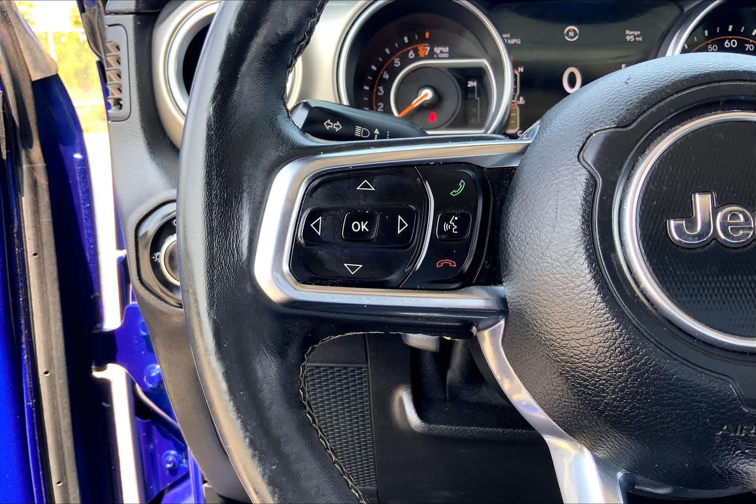 2018 Jeep Wrangler Unlimited Sahara Ocean Blue Metallic Clearcoat at Mac Haik CDJR North Houston