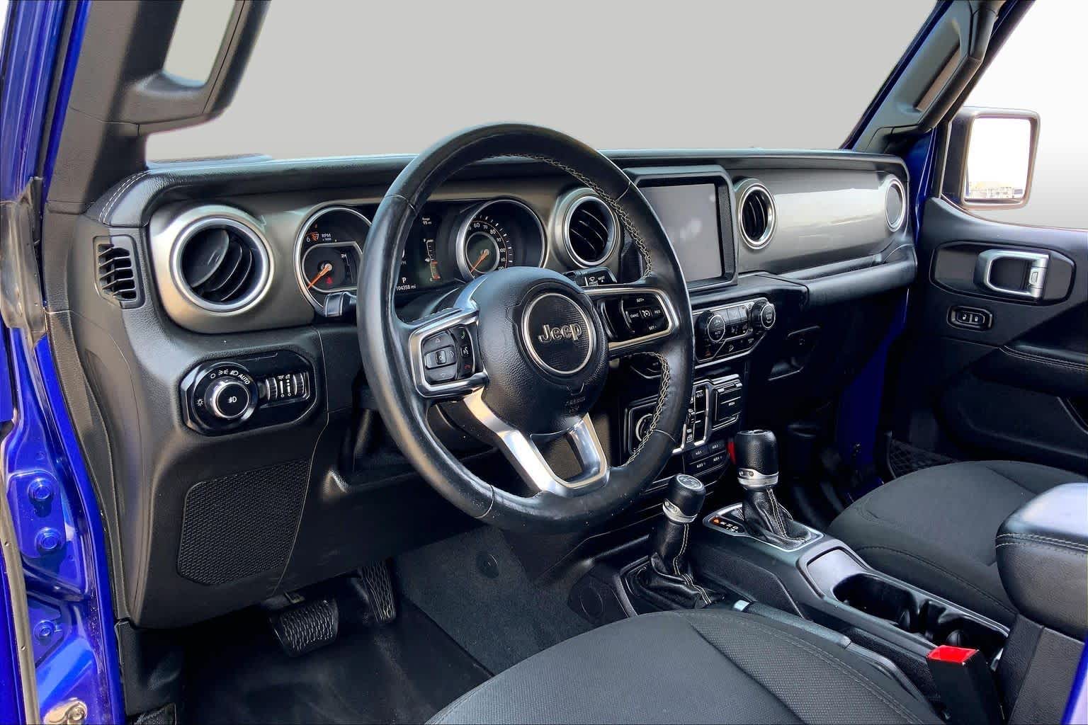 2018 Jeep Wrangler Unlimited Sahara Ocean Blue Metallic Clearcoat at Mac Haik CDJR North Houston