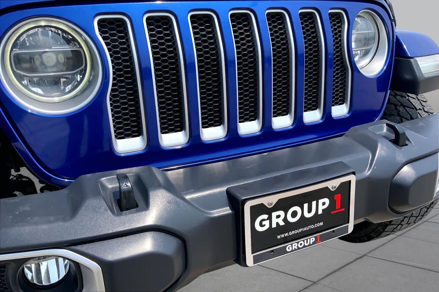 2018 Jeep Wrangler Unlimited Sahara Ocean Blue Metallic Clearcoat at Mac Haik CDJR North Houston
