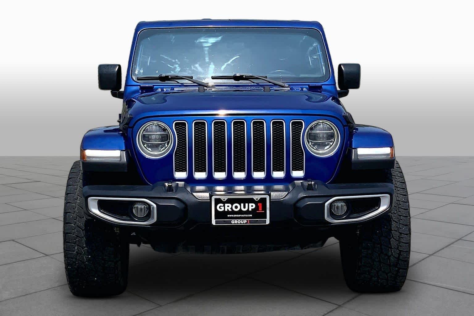 2018 Jeep Wrangler Unlimited Sahara Ocean Blue Metallic Clearcoat at Mac Haik CDJR North Houston
