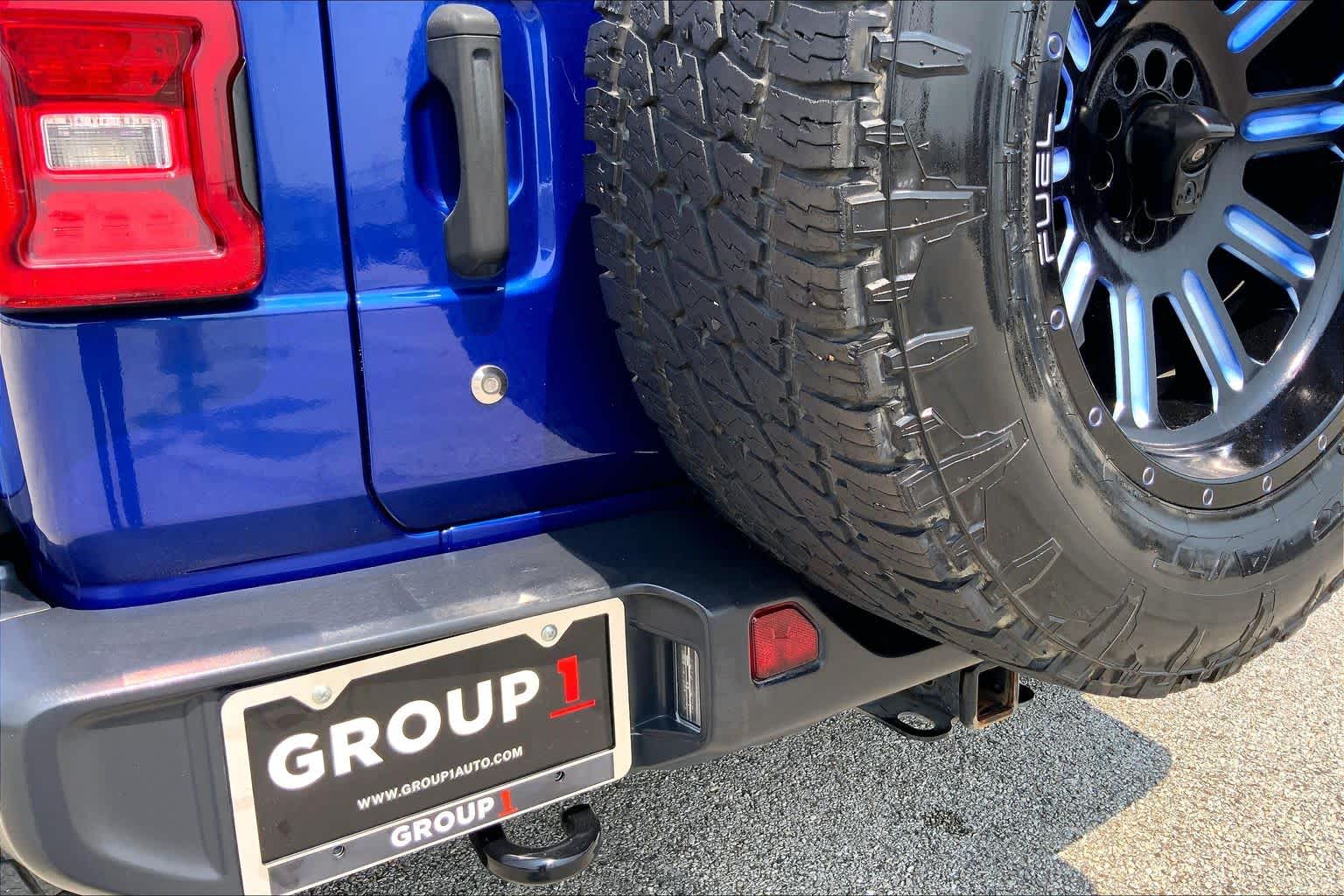 2018 Jeep Wrangler Unlimited Sahara Ocean Blue Metallic Clearcoat at Mac Haik CDJR North Houston