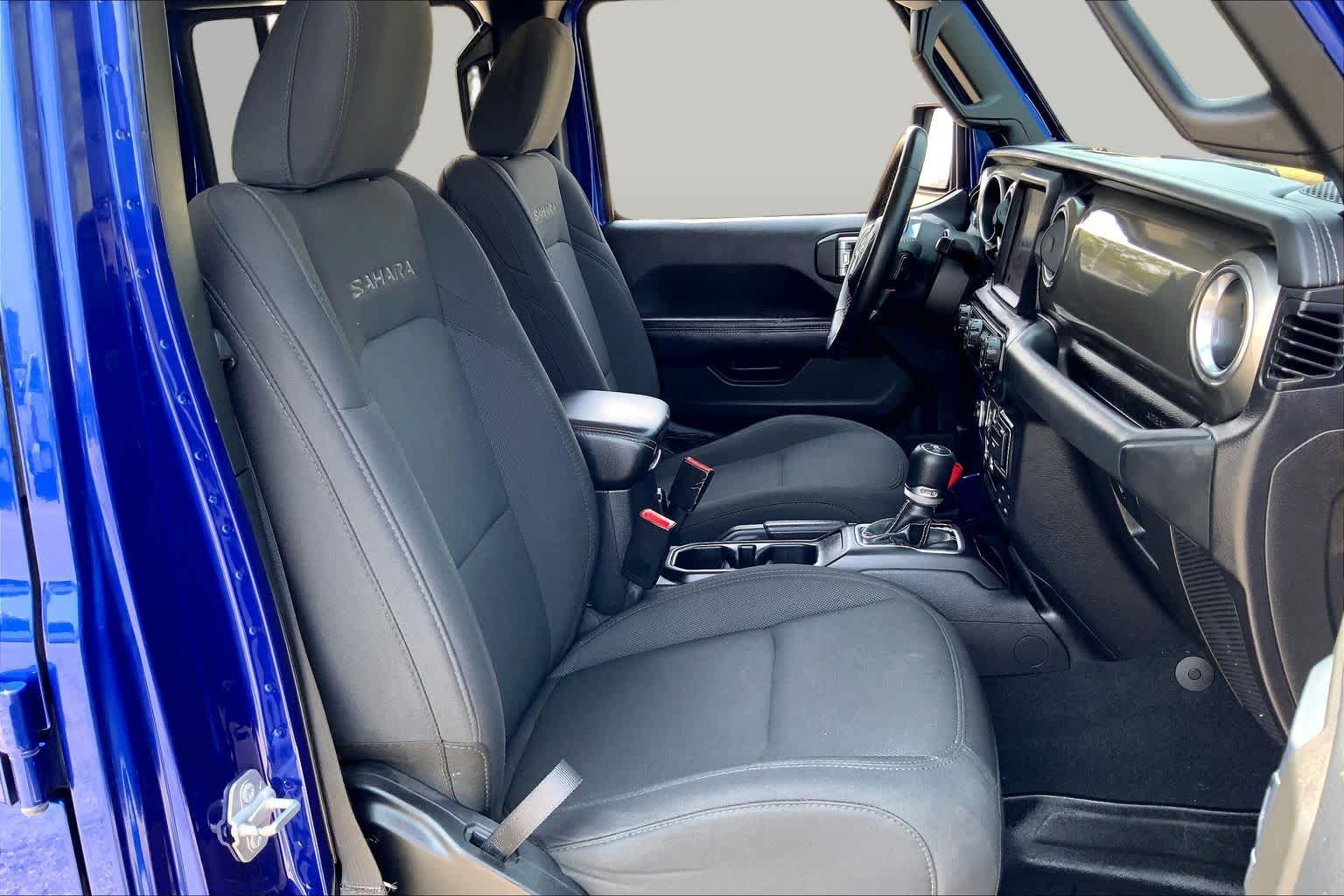 2018 Jeep Wrangler Unlimited Sahara Ocean Blue Metallic Clearcoat at Mac Haik CDJR North Houston