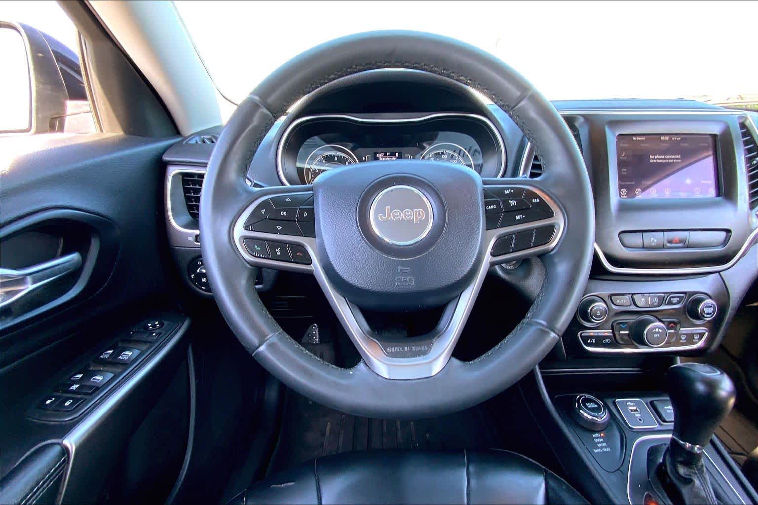 2020 Jeep Cherokee Latitude Plus Diamond Black Crystal Pearlcoat at Baytown Ford