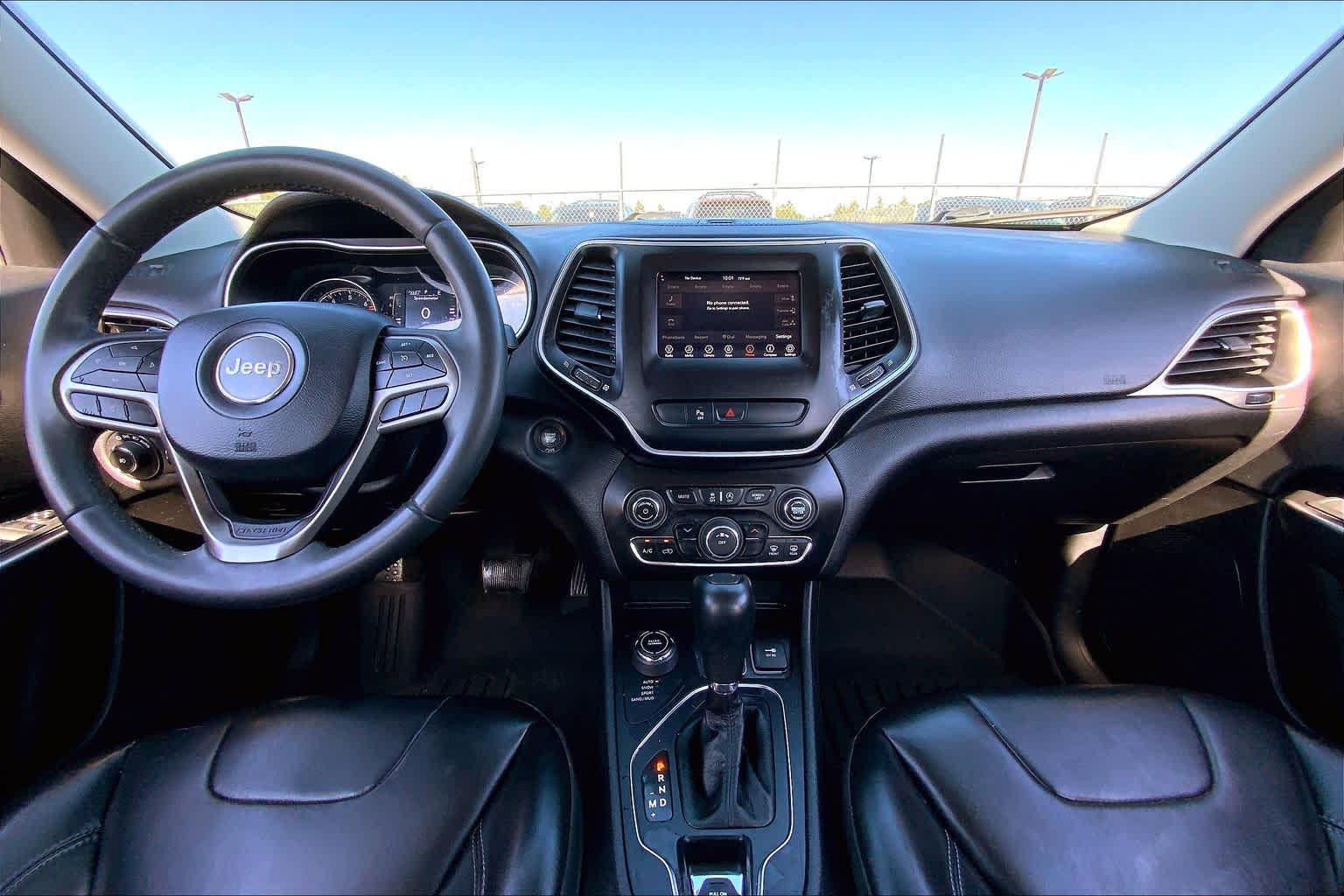 2020 Jeep Cherokee Latitude Plus Diamond Black Crystal Pearlcoat at Baytown Ford