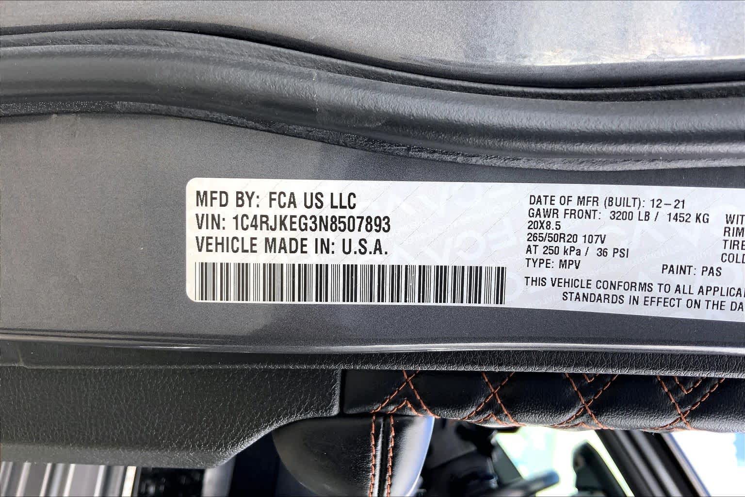 2022 Jeep Grand Cherokee L Summit Baltic Gray Metallic Clearcoat at Tomball Chrysler Dodge Jeep Ram