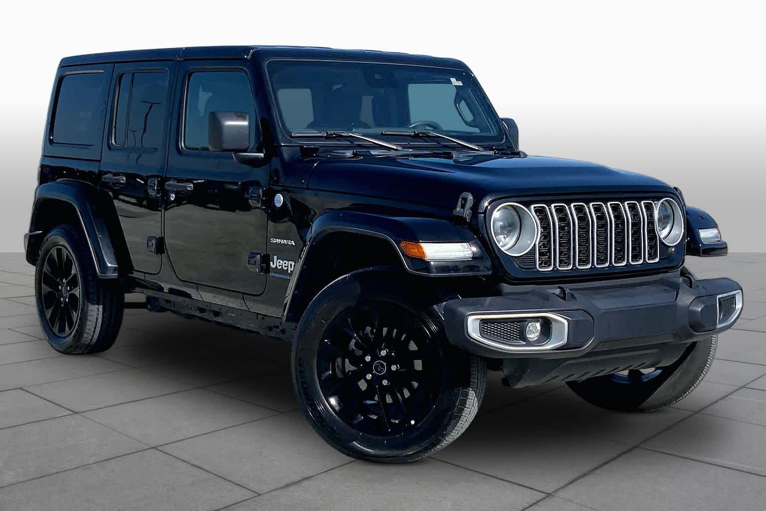 2024 Jeep Wrangler 4xe Sahara Black Clearcoat at Mac Haik CDJR North Houston