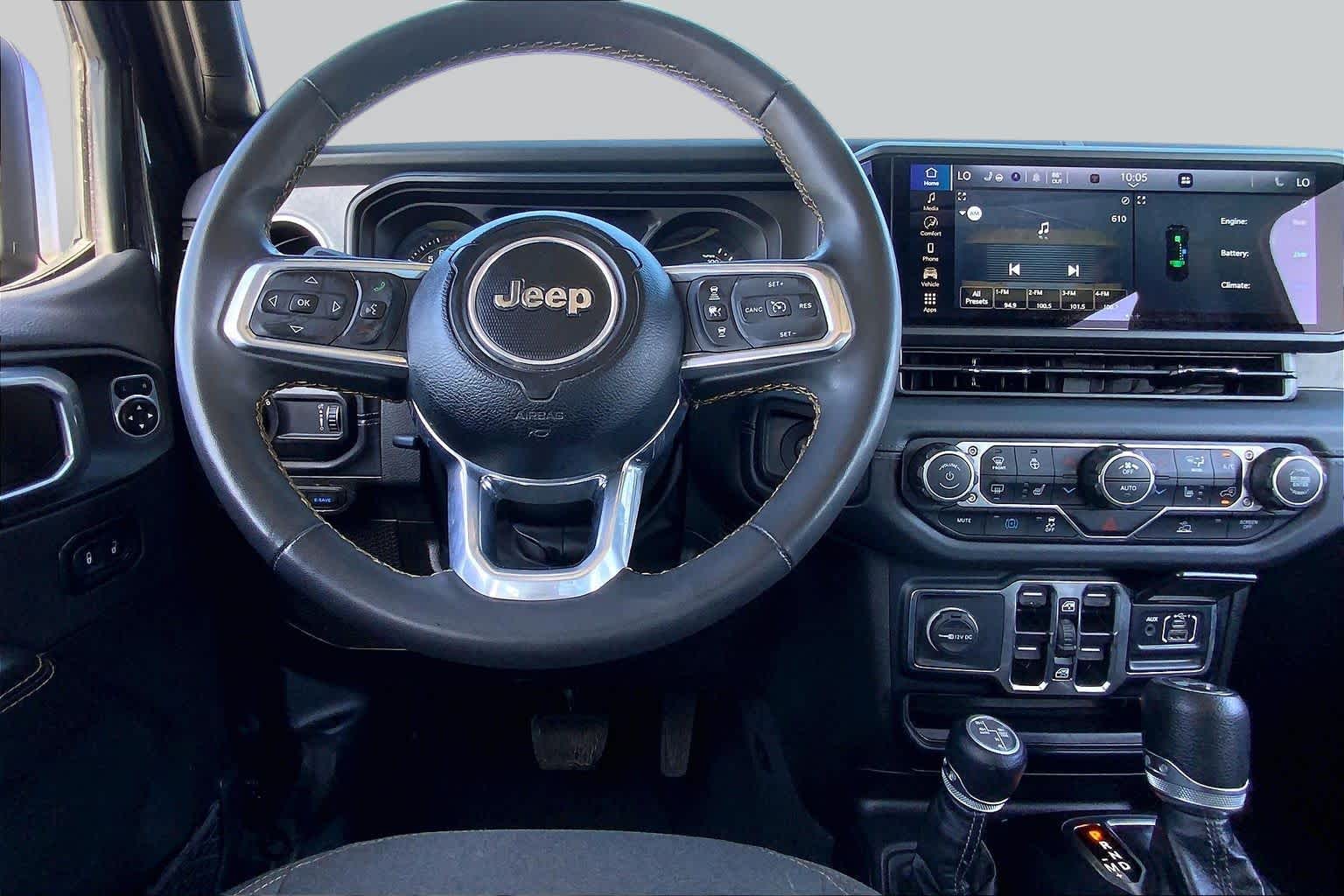2024 Jeep Wrangler 4xe Sahara Black Clearcoat at Mac Haik CDJR North Houston