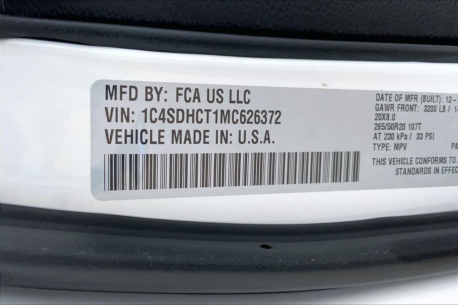 2021 Dodge Durango R/T White Knuckle Clearcoat at Lone Star Chevrolet