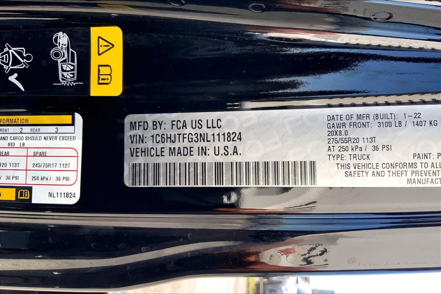 2022 Jeep Gladiator High Altitude Black Clear Coat at AutoNation Toyota Gulf Fwy