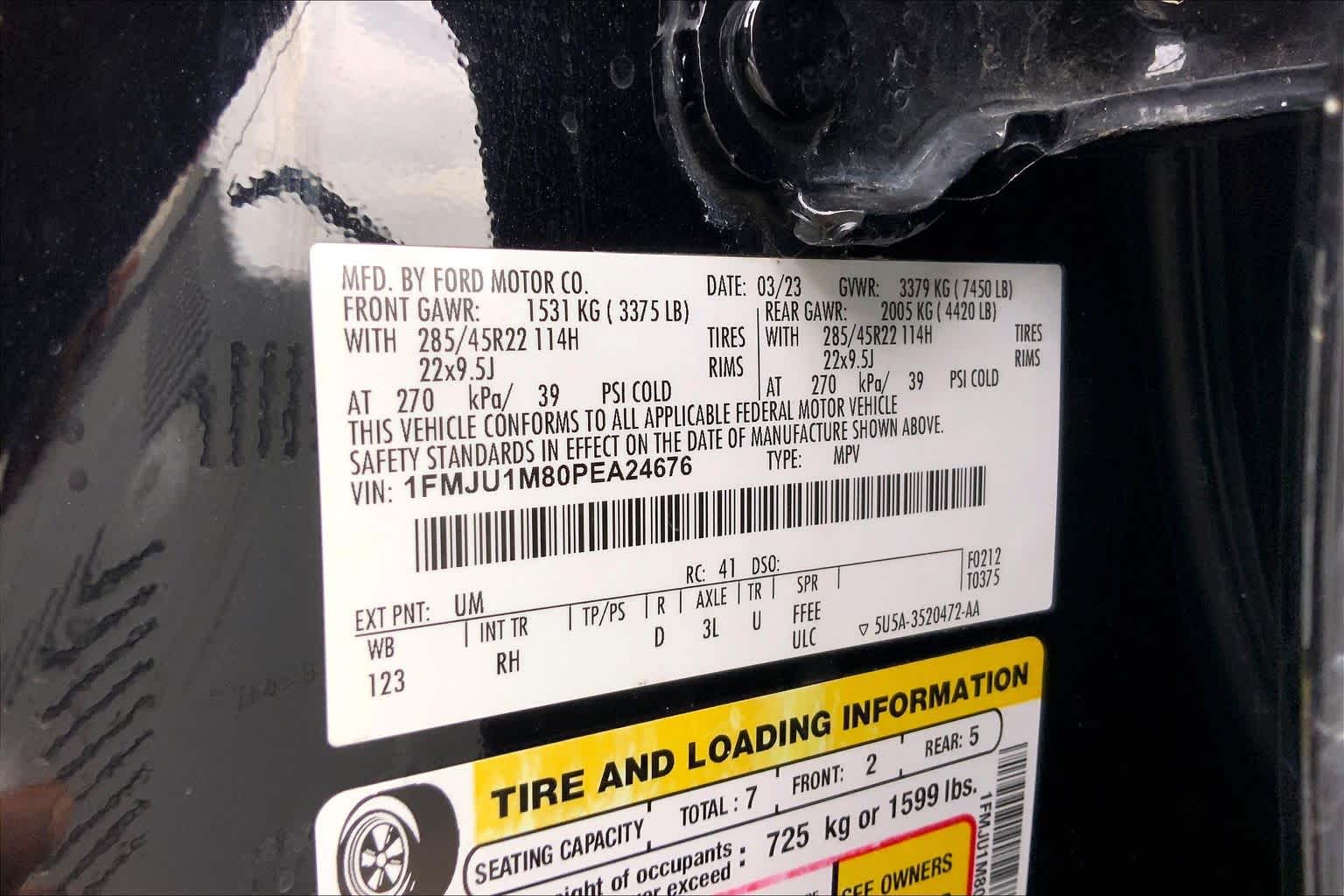 2023 Ford Expedition Platinum Agate Black at Texan GMC Buick