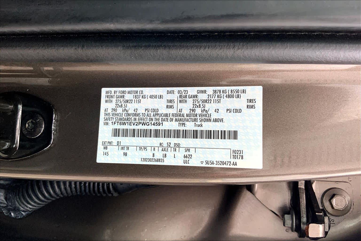 2023 Ford F-150 Lightning Platinum Stone Gray at Tomball Ford