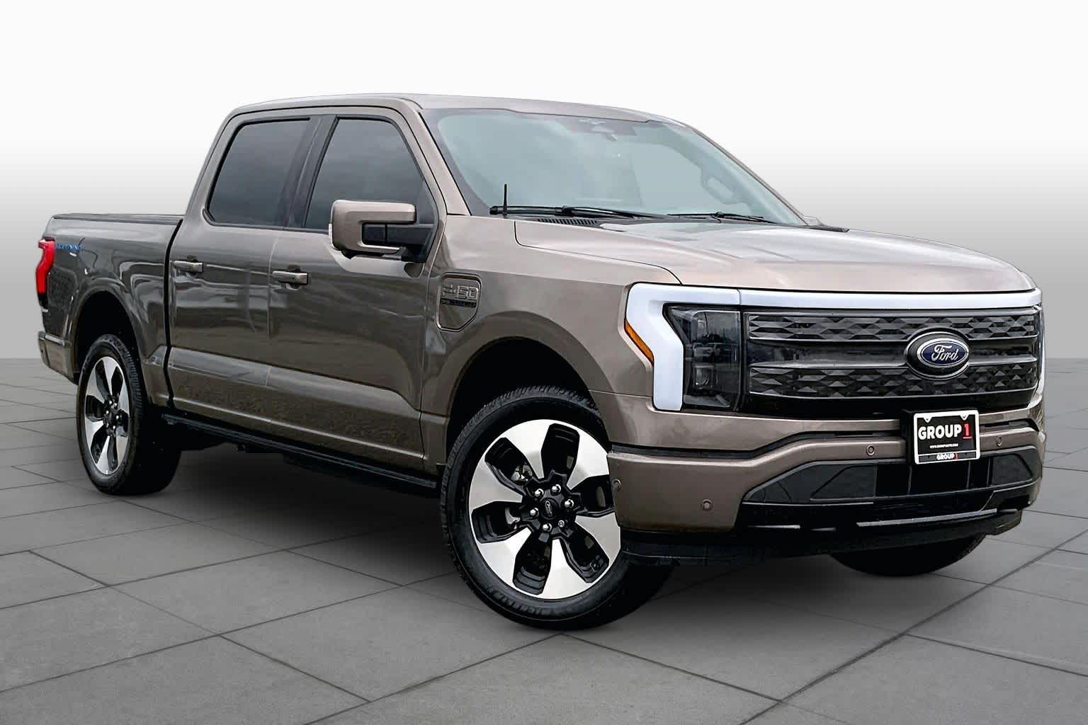 2023 Ford F-150 Lightning Platinum Stone Gray at Tomball Ford