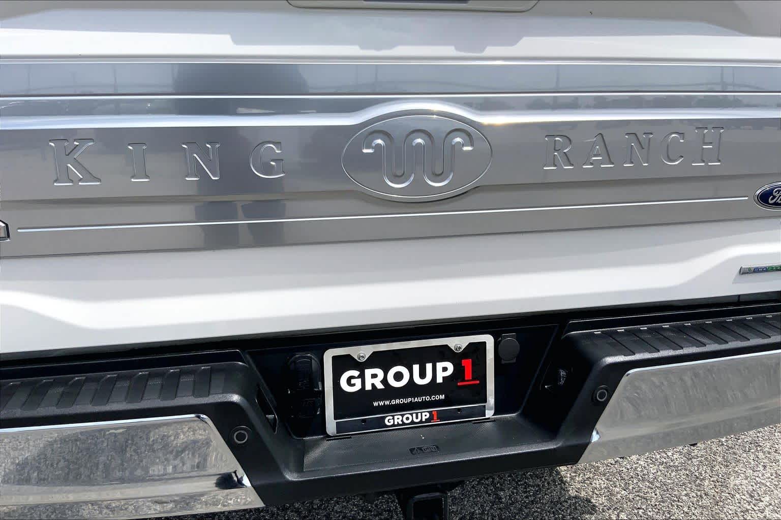 2023 Ford F-150 King Ranch Star White Metallic Tri-Coat/Stone Gray at Texan GMC Buick