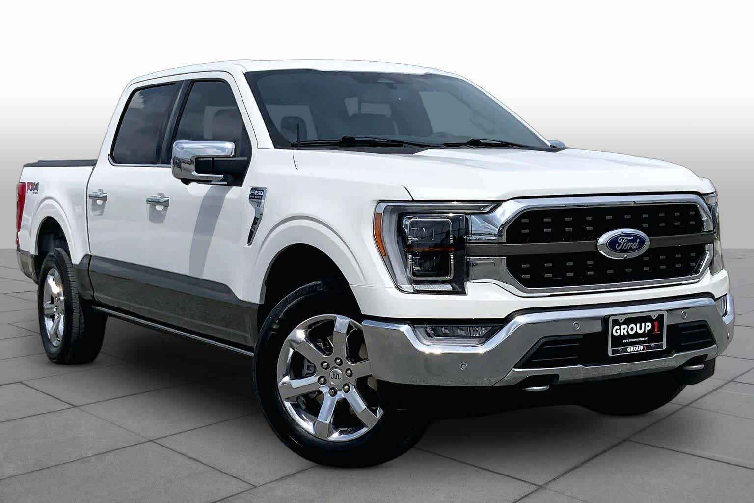 2023 Ford F-150 King Ranch Star White Metallic Tri-Coat/Stone Gray at Texan GMC Buick