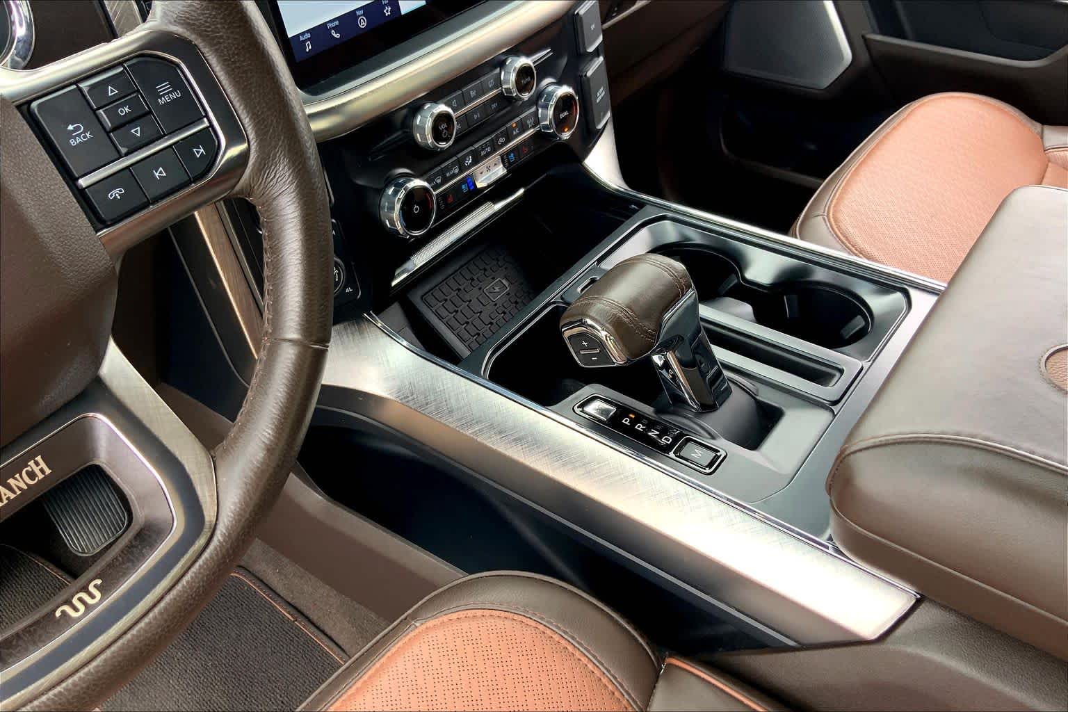 2023 Ford F-150 King Ranch Star White Metallic Tri-Coat/Stone Gray at Texan GMC Buick