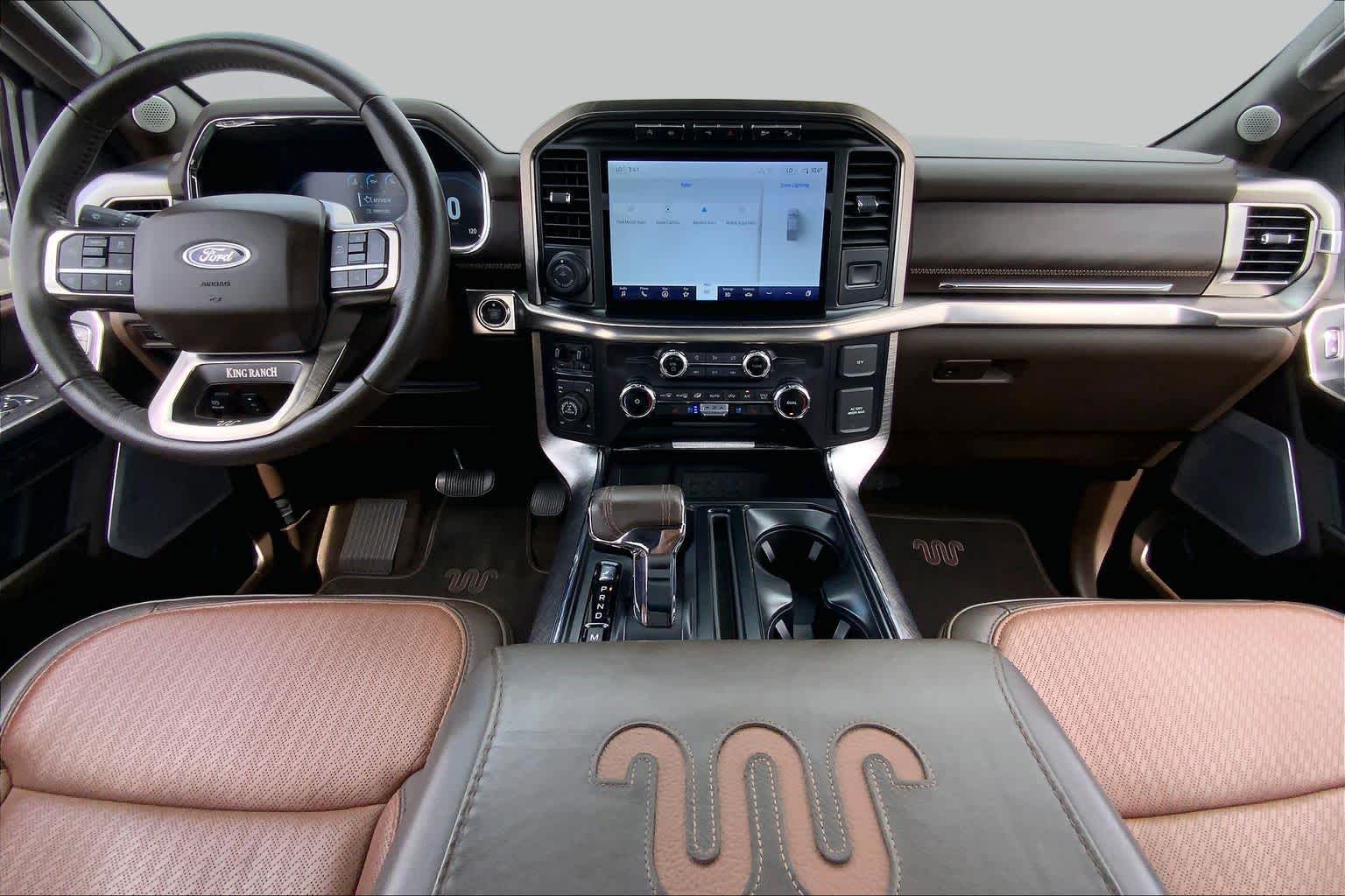 2023 Ford F-150 King Ranch Star White Metallic Tri-Coat/Stone Gray at Texan GMC Buick