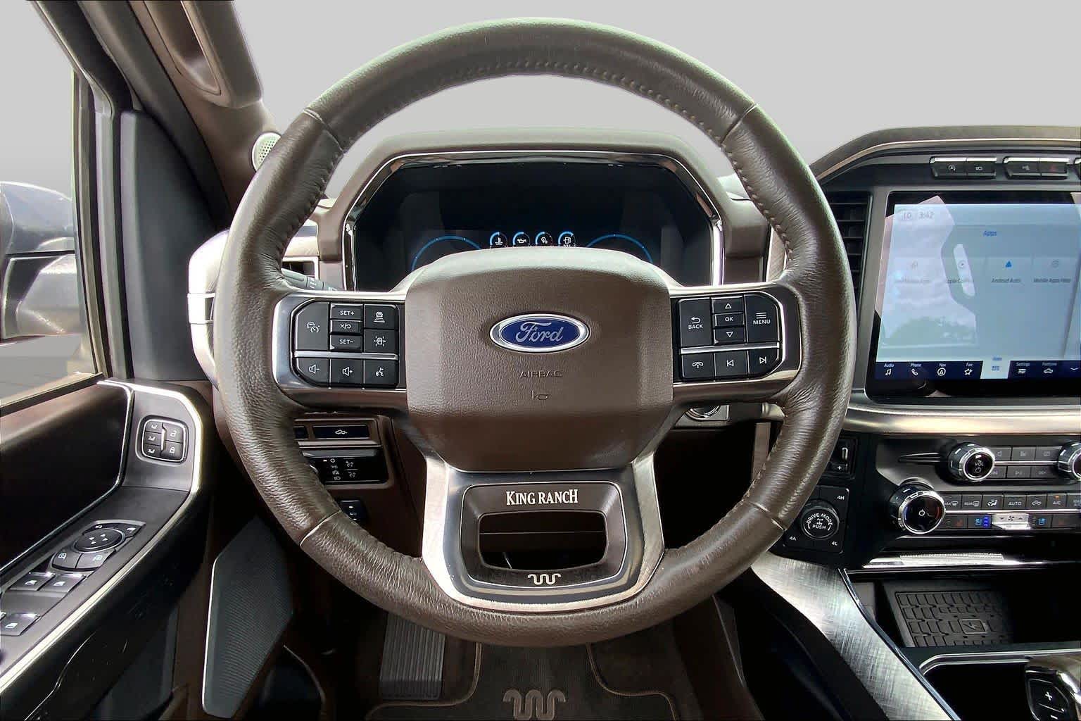 2023 Ford F-150 King Ranch Star White Metallic Tri-Coat/Stone Gray at Texan GMC Buick