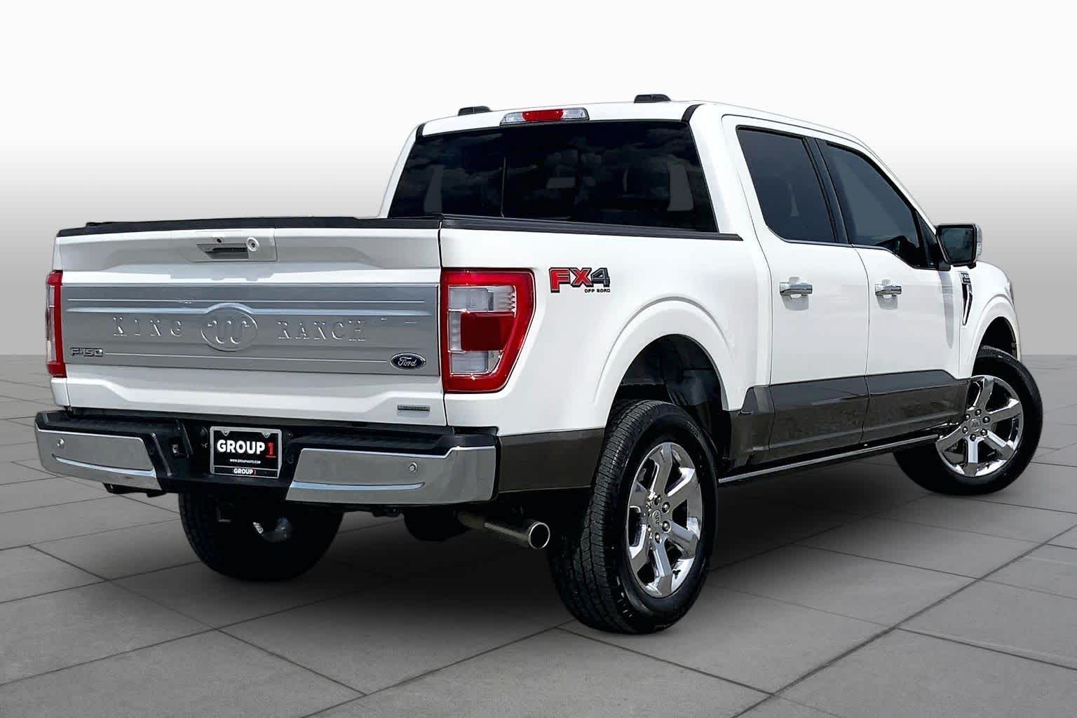 2023 Ford F-150 King Ranch Star White Metallic Tri-Coat/Stone Gray at Texan GMC Buick