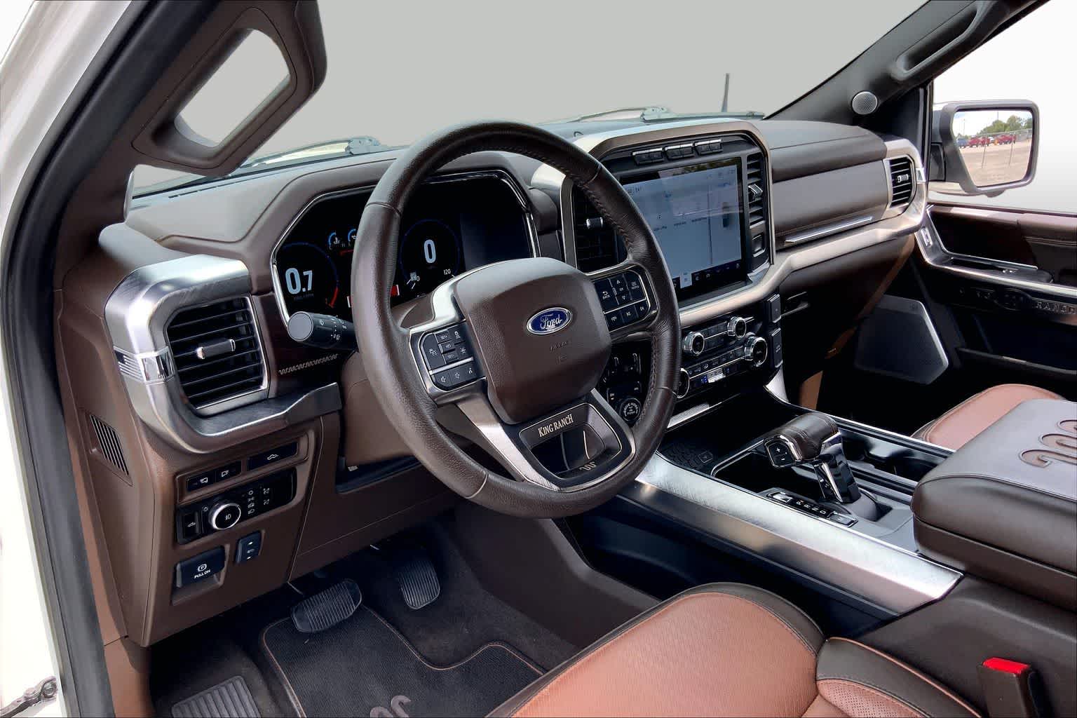 2023 Ford F-150 King Ranch Star White Metallic Tri-Coat/Stone Gray at Beck & Masten Kia