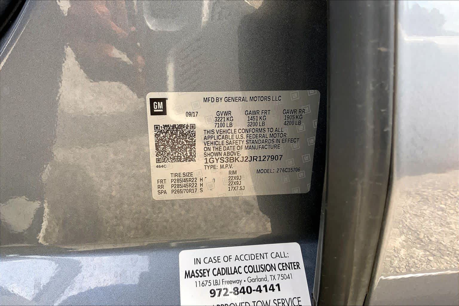 2018 Cadillac Escalade Luxury Satin Steel Metallic at AutoNation Chrysler Jeep Dodge Ram Spring