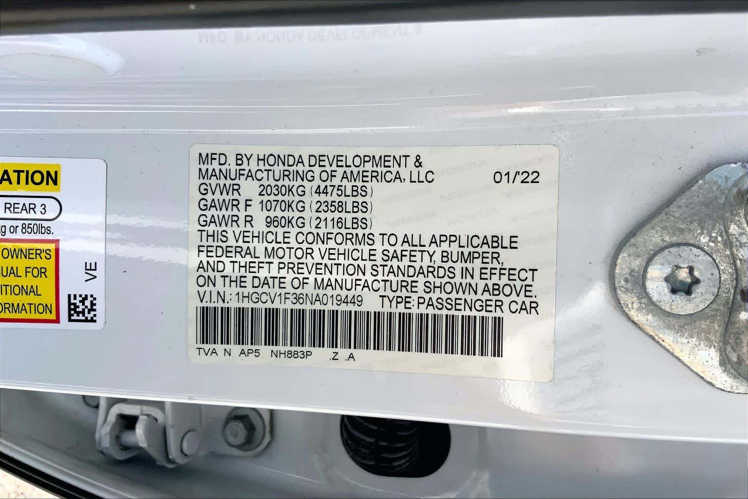 2022 Honda Accord photo 36 of 36