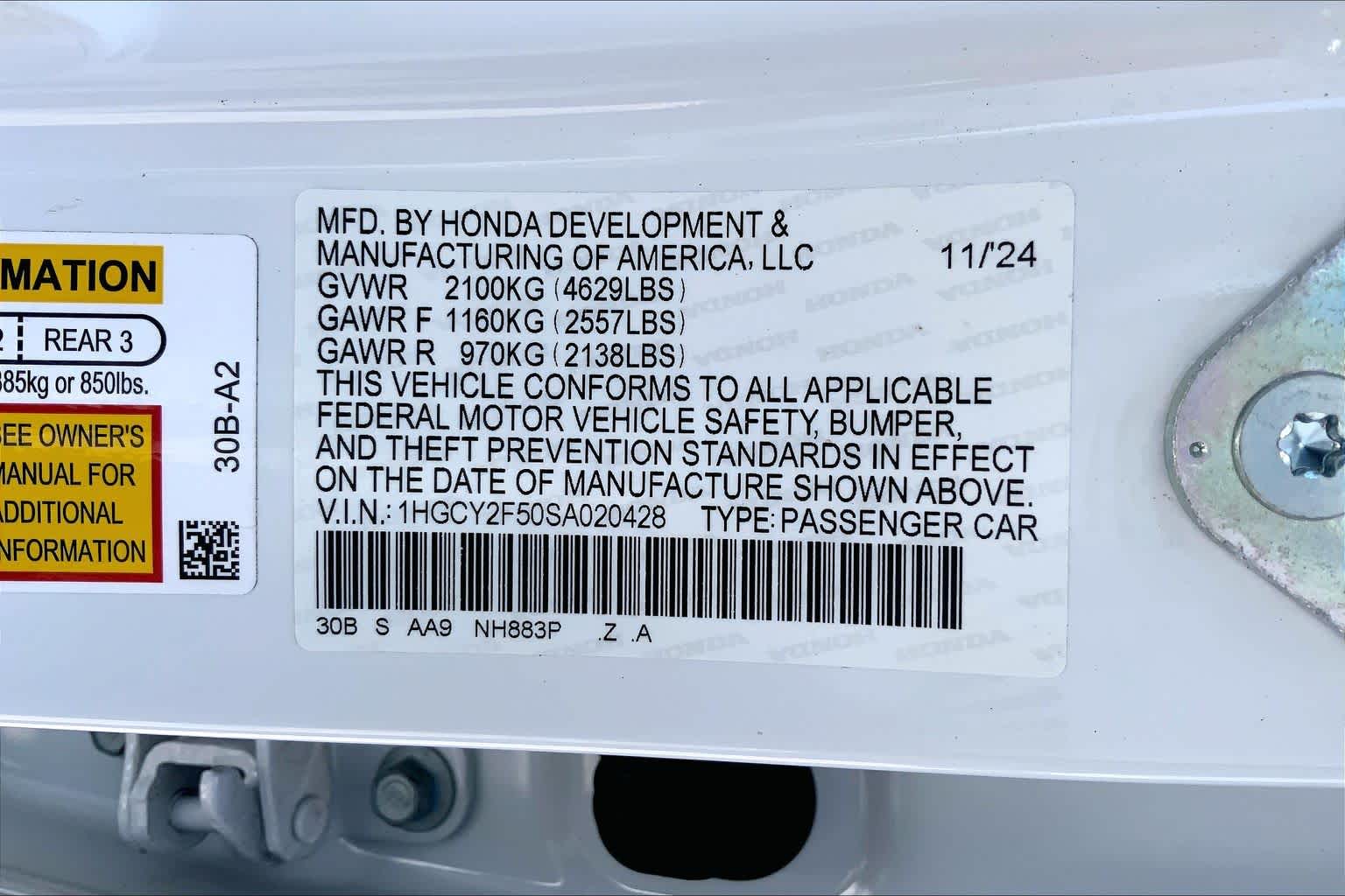 2025 Honda Accord Hybrid Sport Platinum White Pearl at Honda of Clear Lake