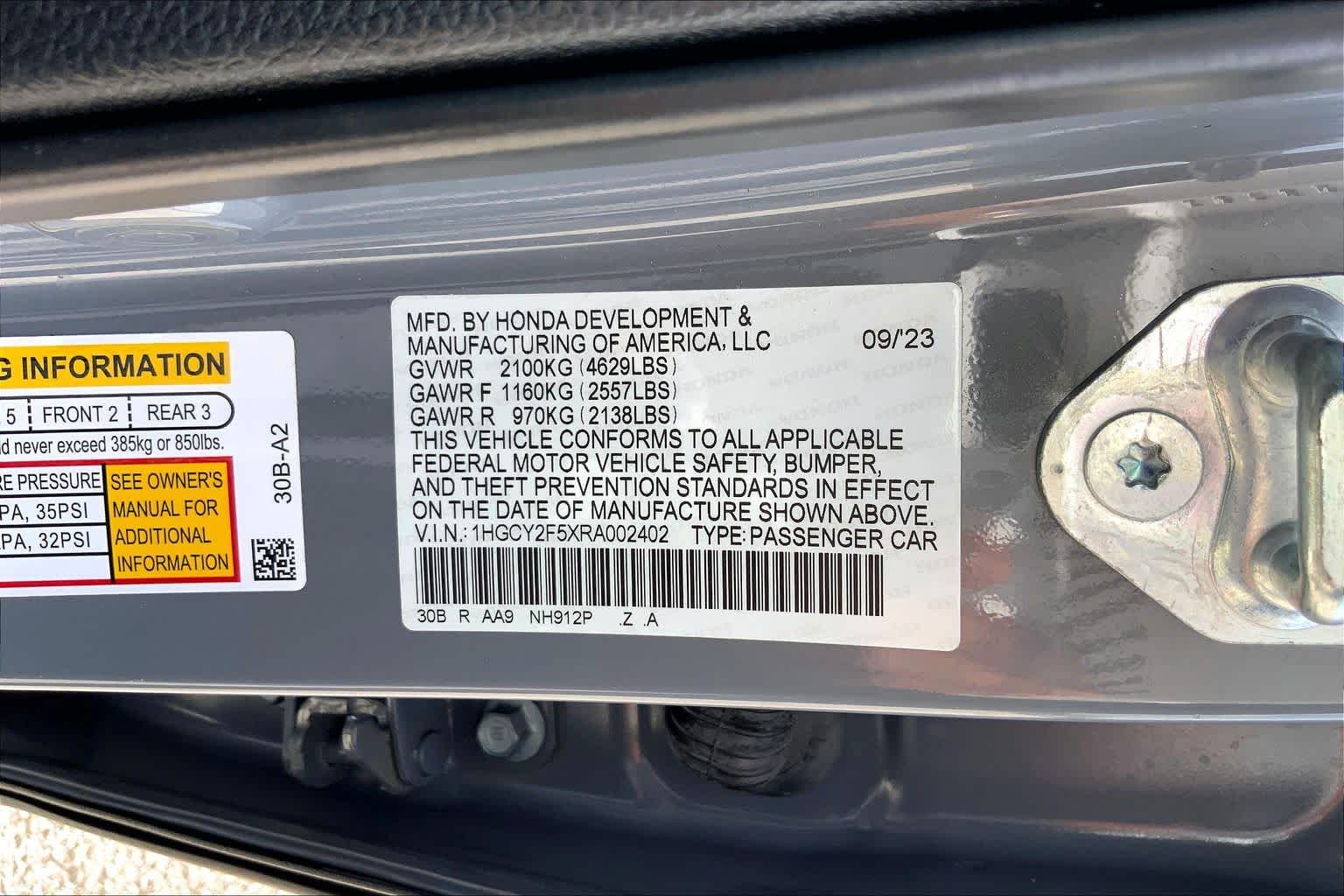 2024 Honda Accord Hybrid Sport Urban Gray Pearl at Lexus of Clear Lake