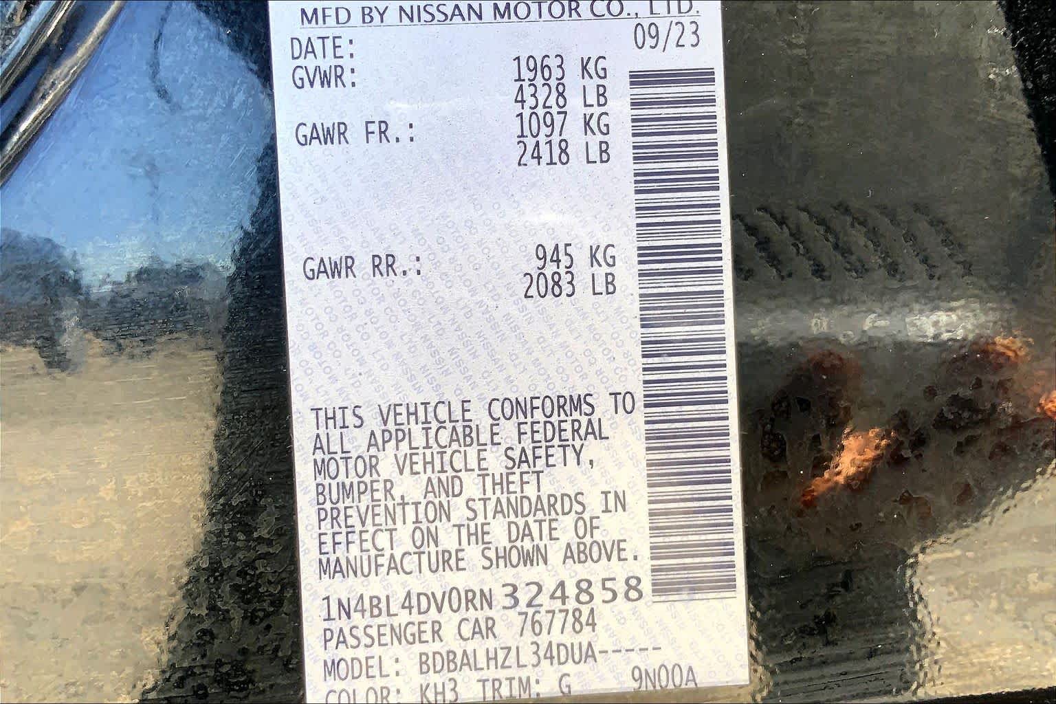 2024 Nissan Altima 2.5 SV Super Black at Beck & Masten Kia