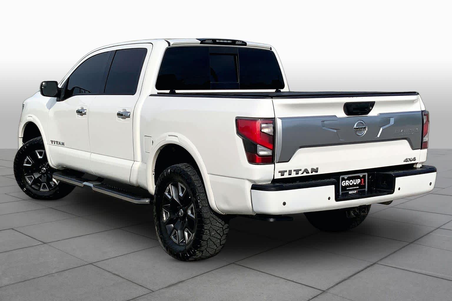 2021 Nissan Titan Platinum Reserve Pearl White at Group 1 GMC Buick South