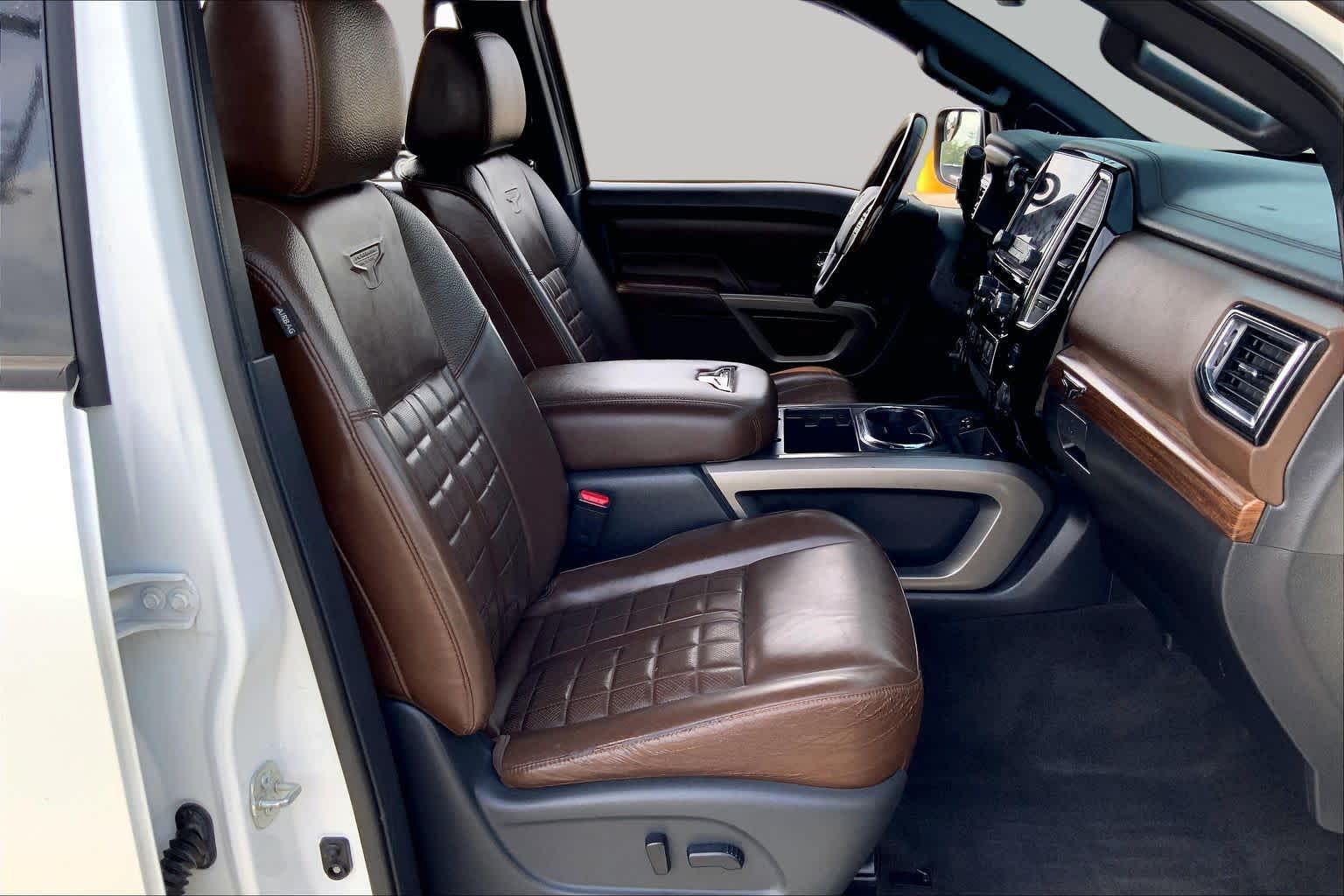 2021 Nissan Titan Platinum Reserve Pearl White at Group 1 GMC Buick South