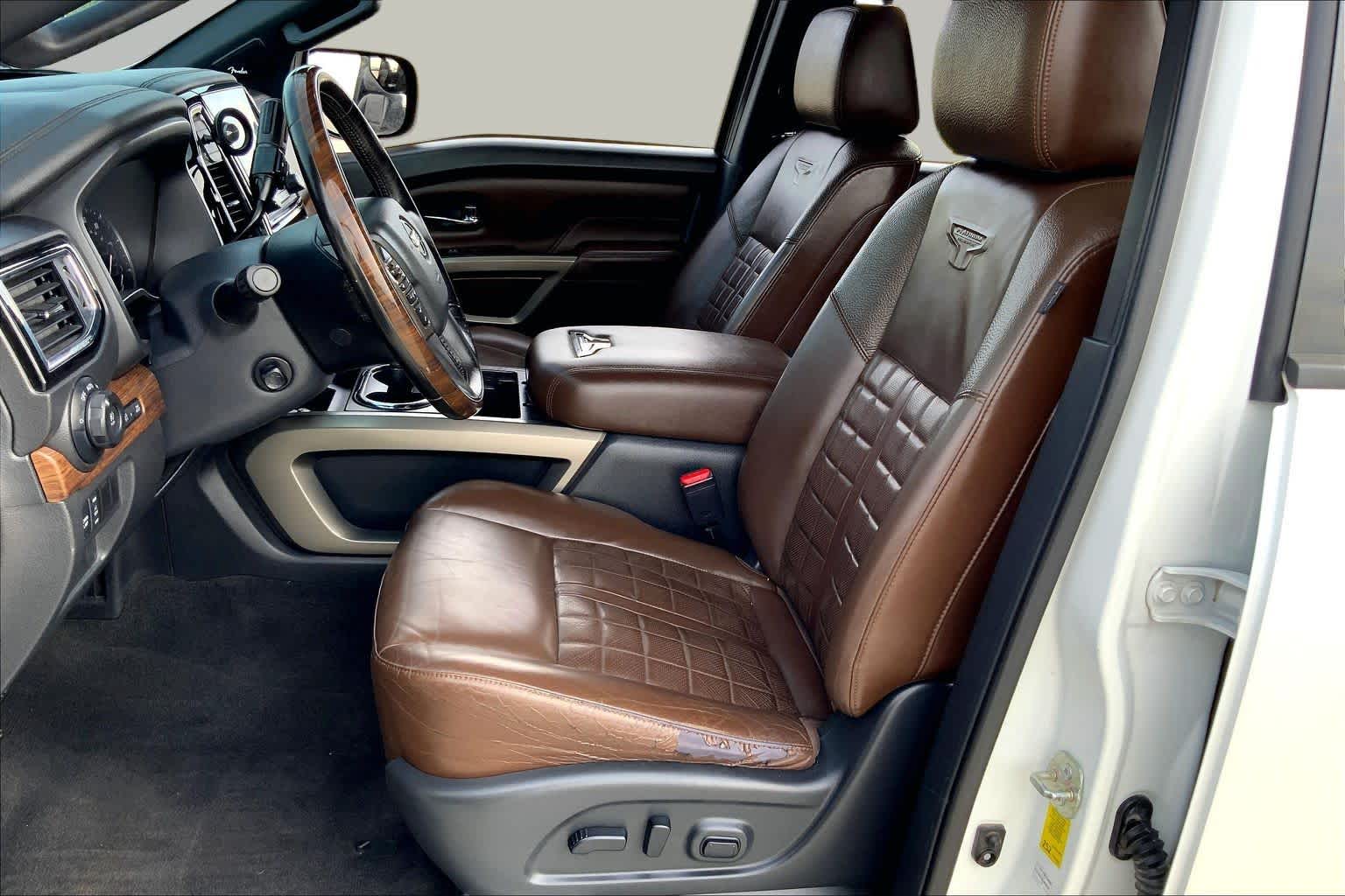 2021 Nissan Titan Platinum Reserve Pearl White at Group 1 GMC Buick South