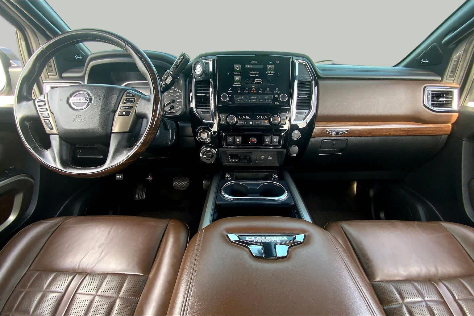 2021 Nissan Titan Platinum Reserve Pearl White at Group 1 GMC Buick South