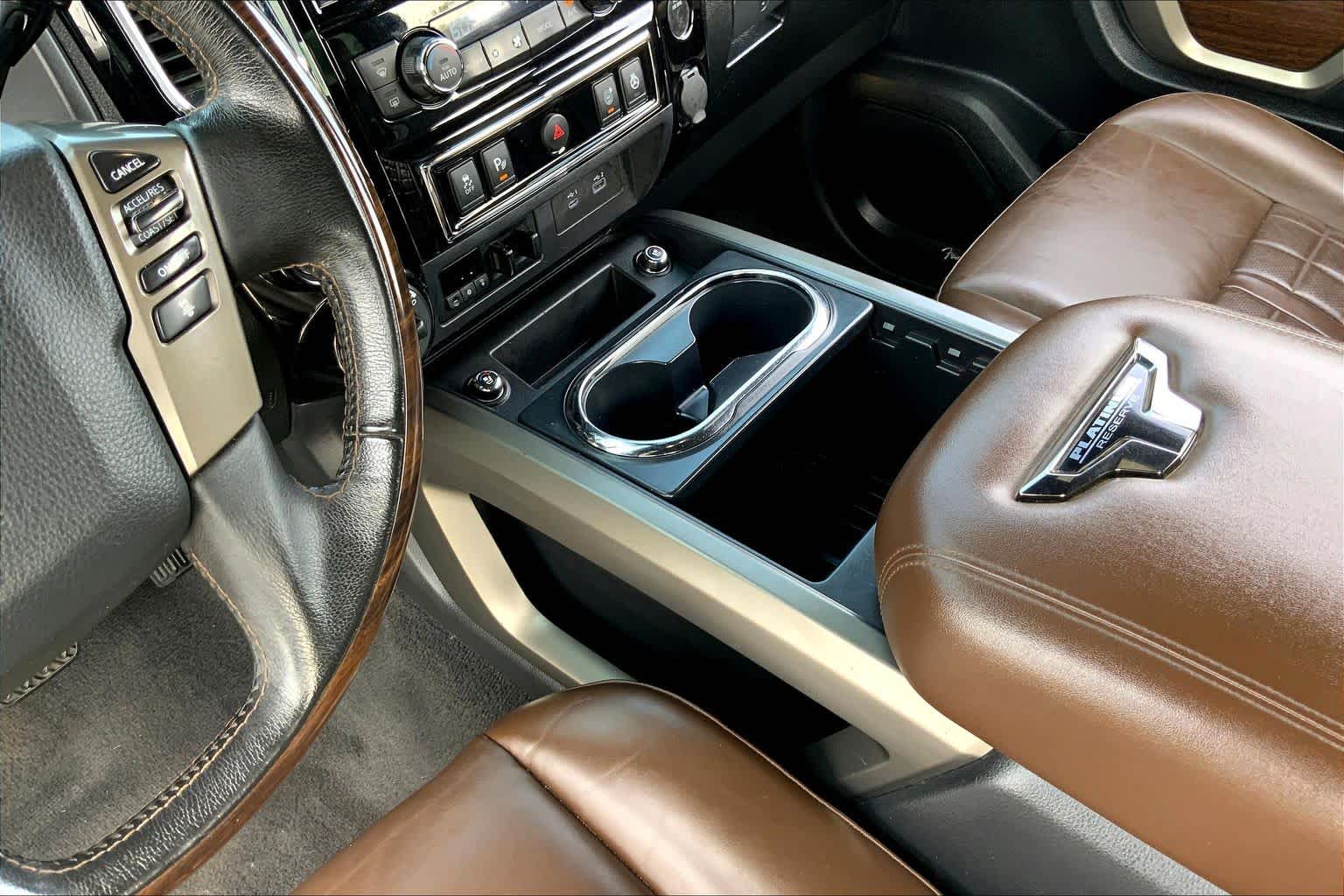 2021 Nissan Titan Platinum Reserve Pearl White at Group 1 GMC Buick South