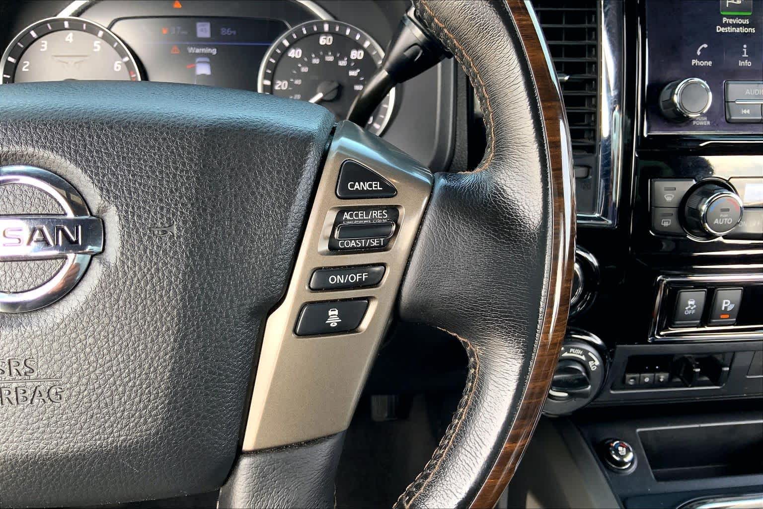 2021 Nissan Titan Platinum Reserve Pearl White at Group 1 GMC Buick South