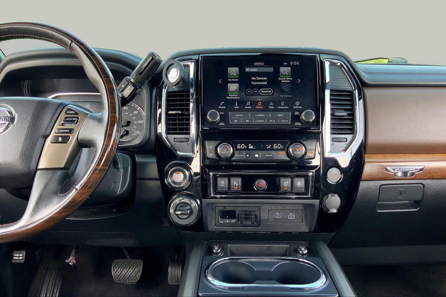 2021 Nissan Titan Platinum Reserve Pearl White at Group 1 GMC Buick South