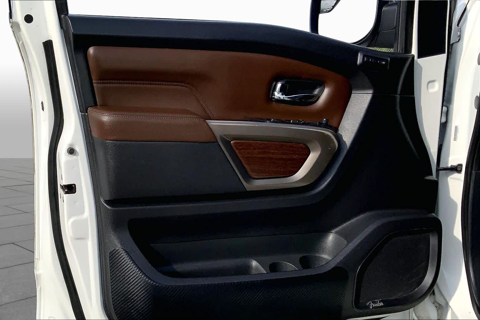 2021 Nissan Titan Platinum Reserve Pearl White at Group 1 GMC Buick South