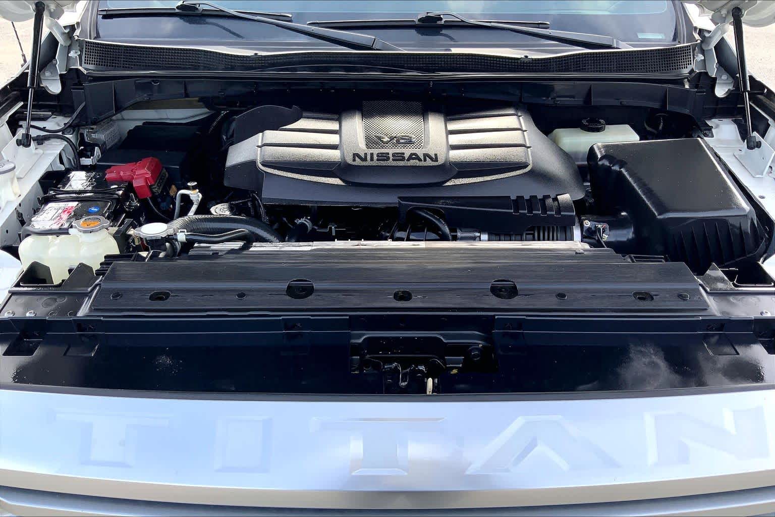 2021 Nissan Titan Platinum Reserve Pearl White at Group 1 GMC Buick South