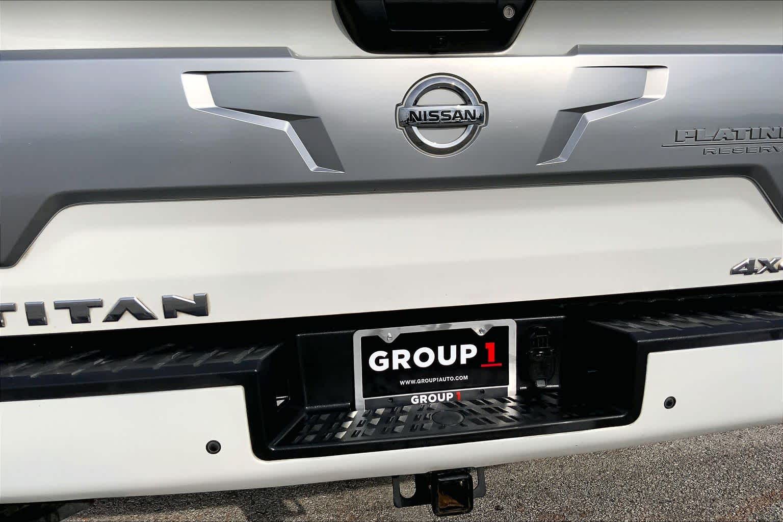 2021 Nissan Titan Platinum Reserve Pearl White at Group 1 GMC Buick South