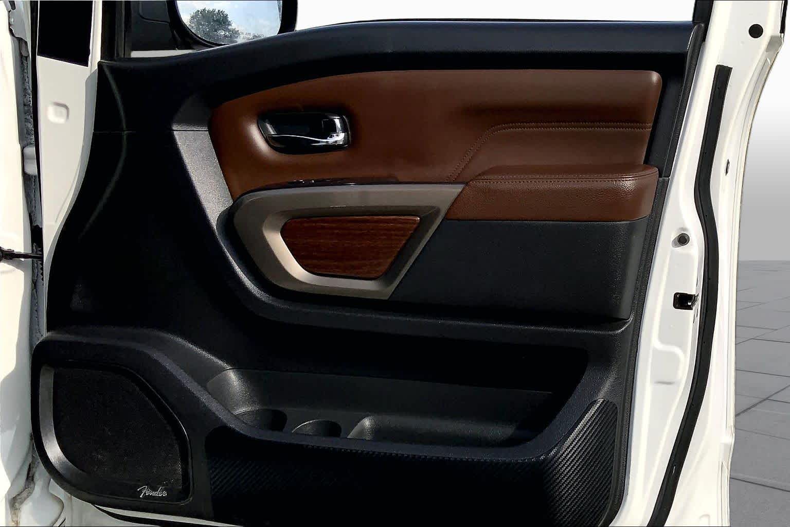 2021 Nissan Titan Platinum Reserve Pearl White at Group 1 GMC Buick South