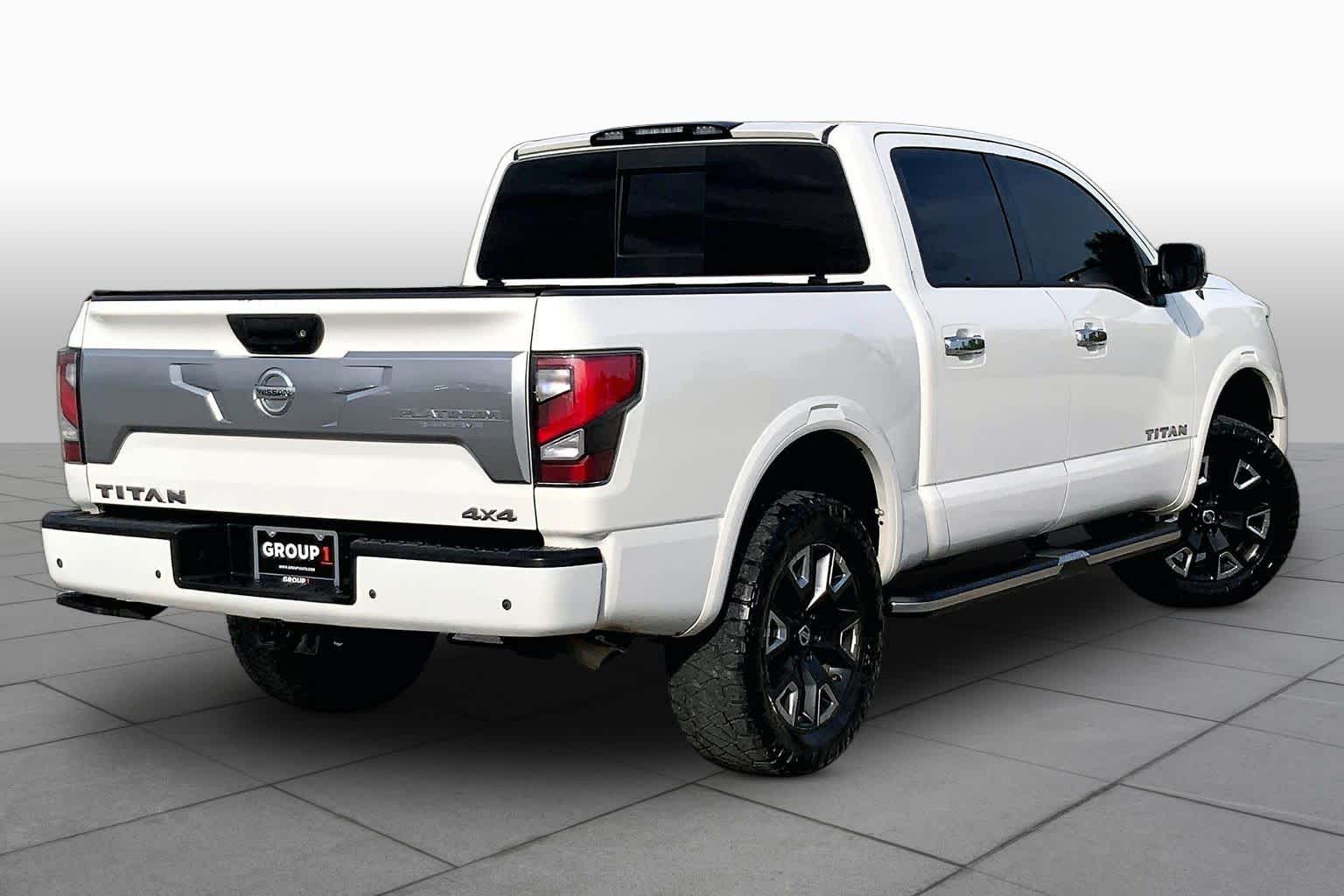 2021 Nissan Titan Platinum Reserve Pearl White at Group 1 GMC Buick South