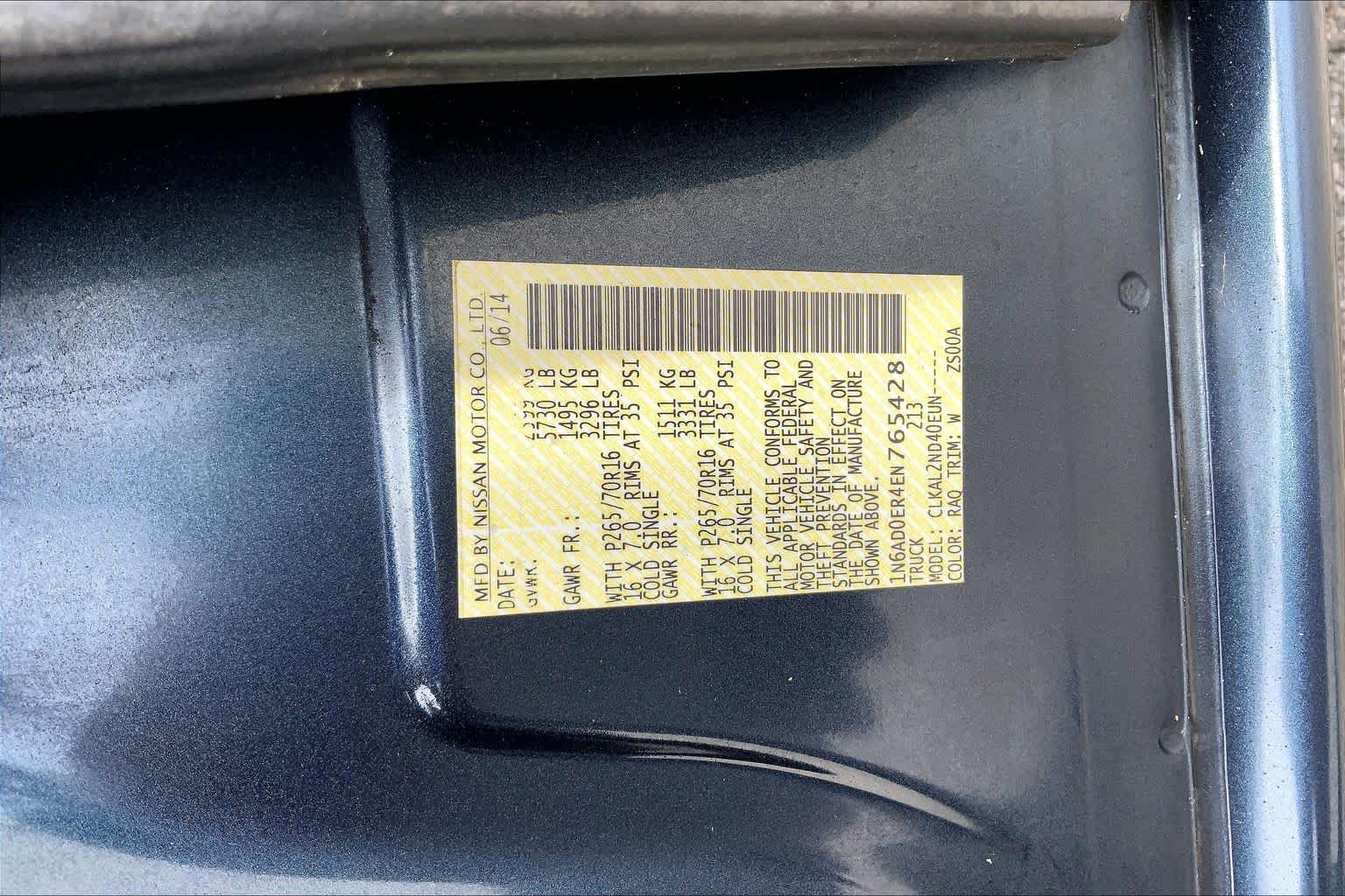 2014 Nissan Frontier SV Graphite Blue at Friendly Ford Crosby