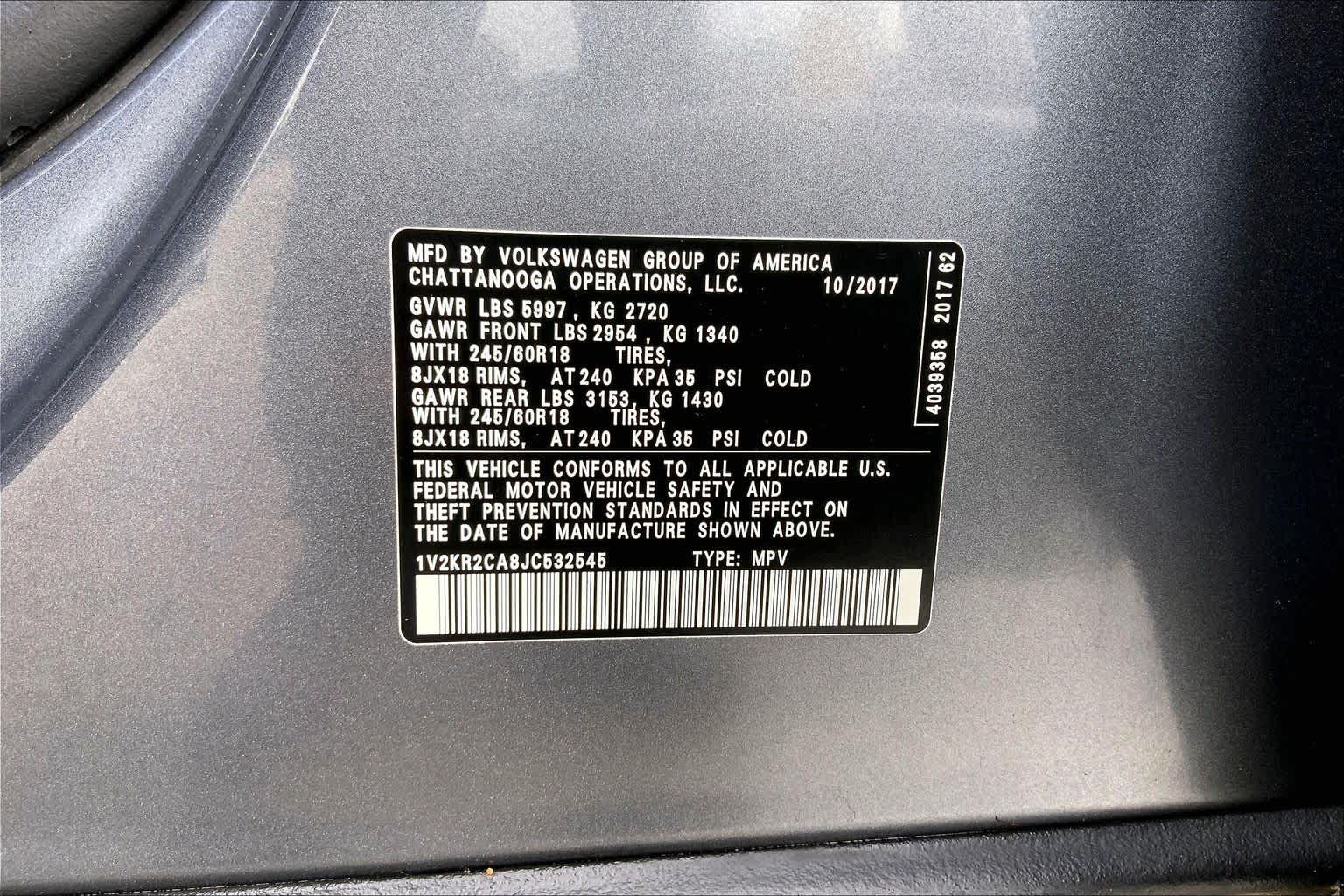 2018 Volkswagen Atlas photo 35 of 35