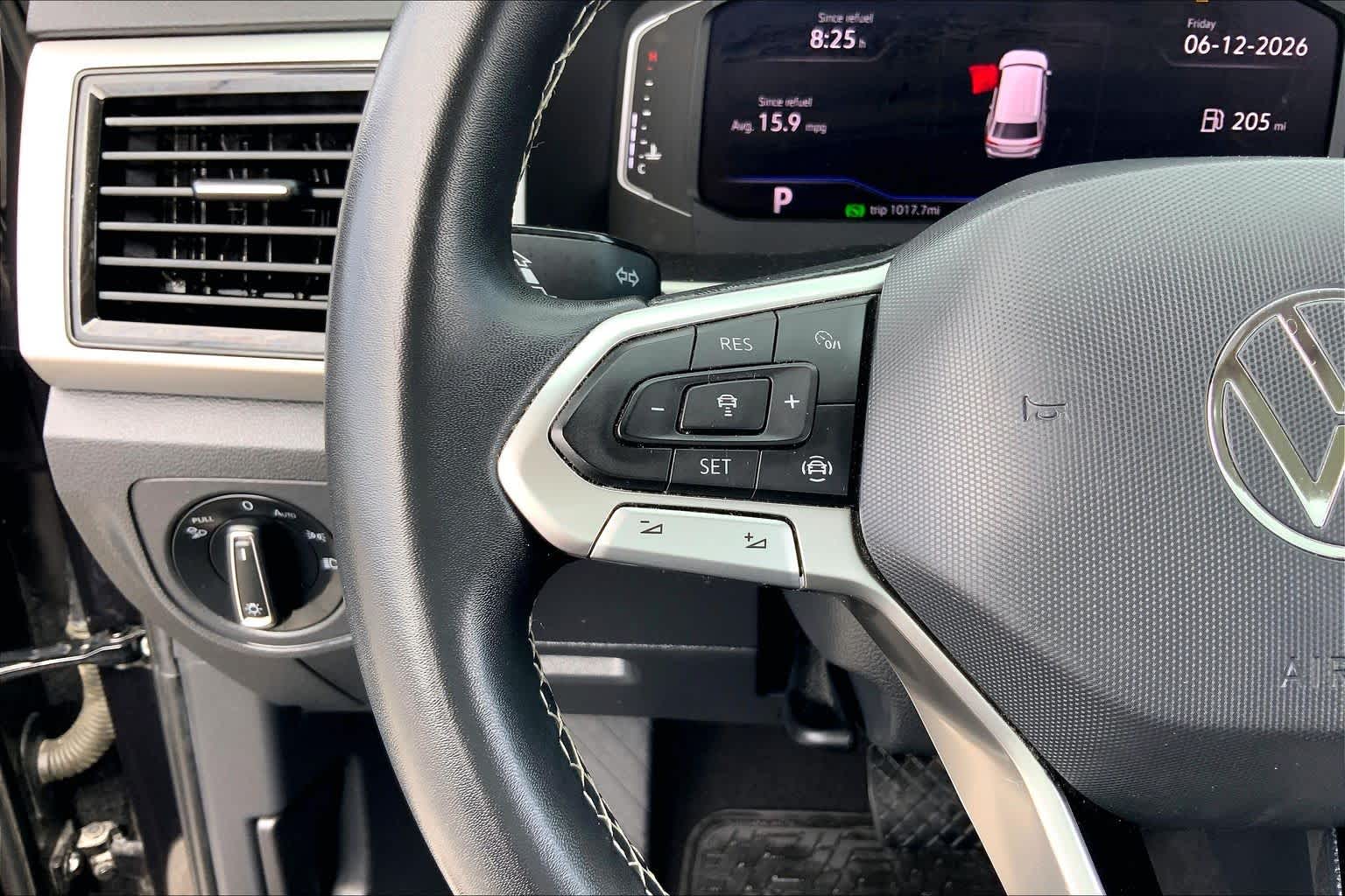 2022 Volkswagen Atlas 3.6L V6 SE w/Technology Deep Black Pearl at Mac Haik Ford