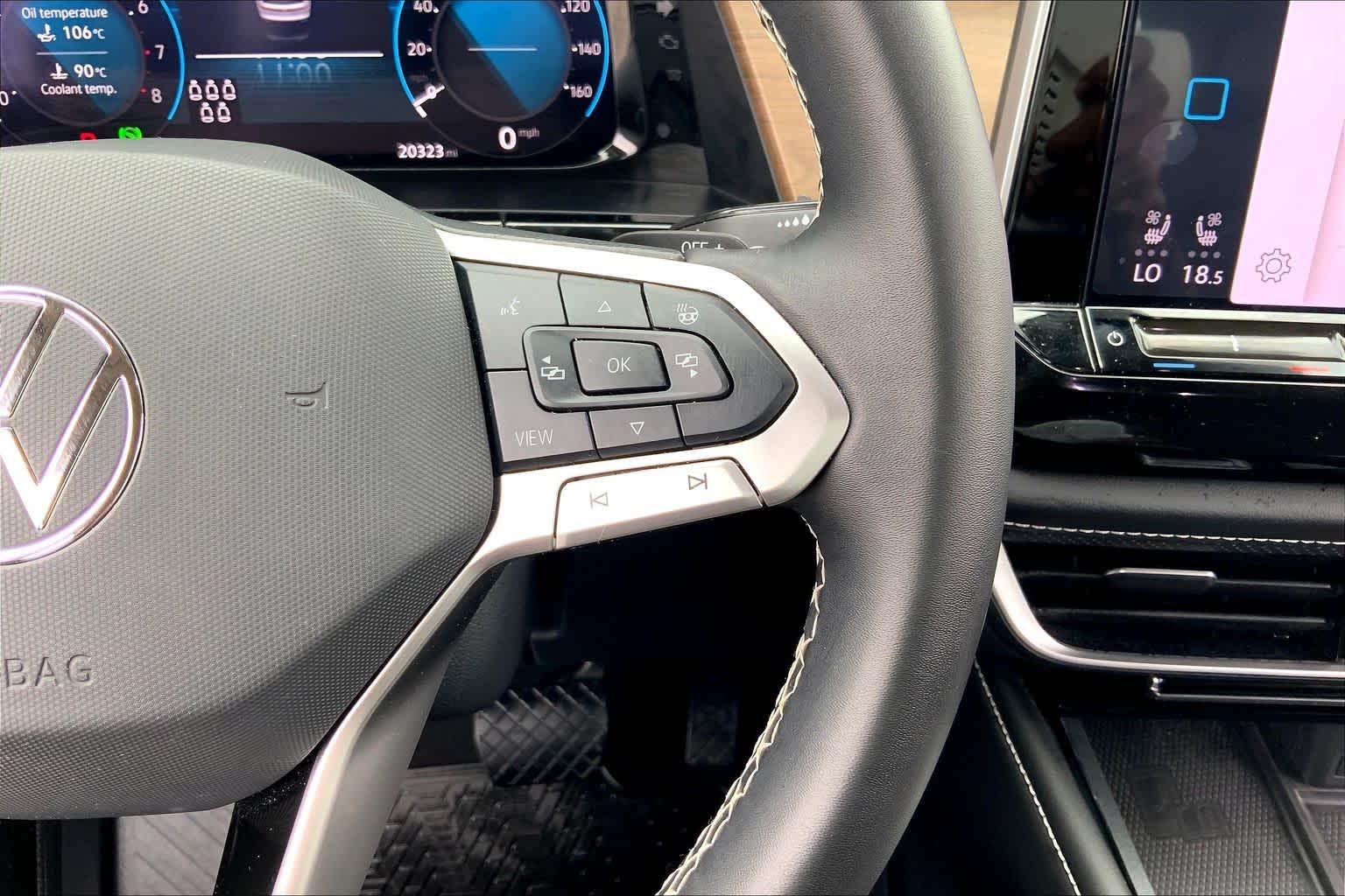 2024 Volkswagen Atlas 2.0T SE w/Technology Deep Black Pearl at Tomball Ford