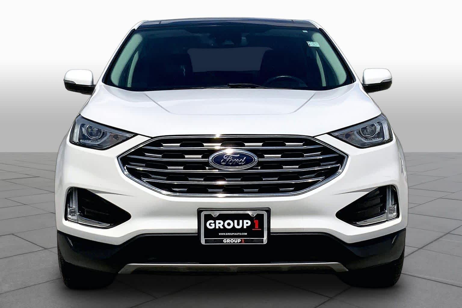 2020 Ford Edge SEL Star White Metallic Tri-Coat at Tomball Ford