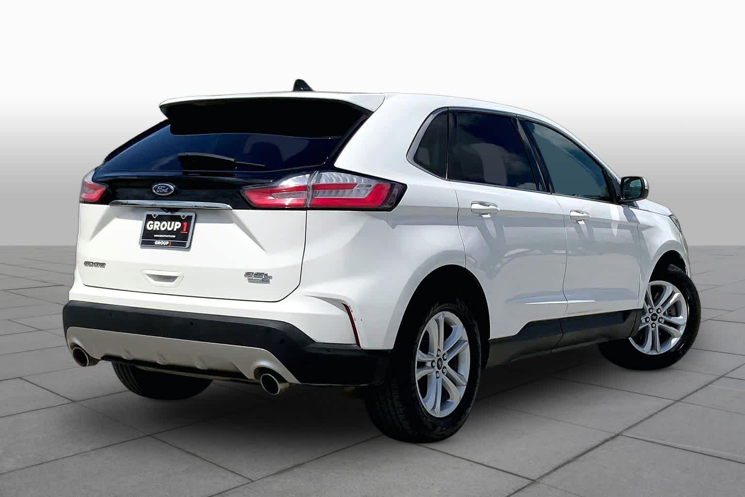 2020 Ford Edge SEL Star White Metallic Tri-Coat at Tomball Ford