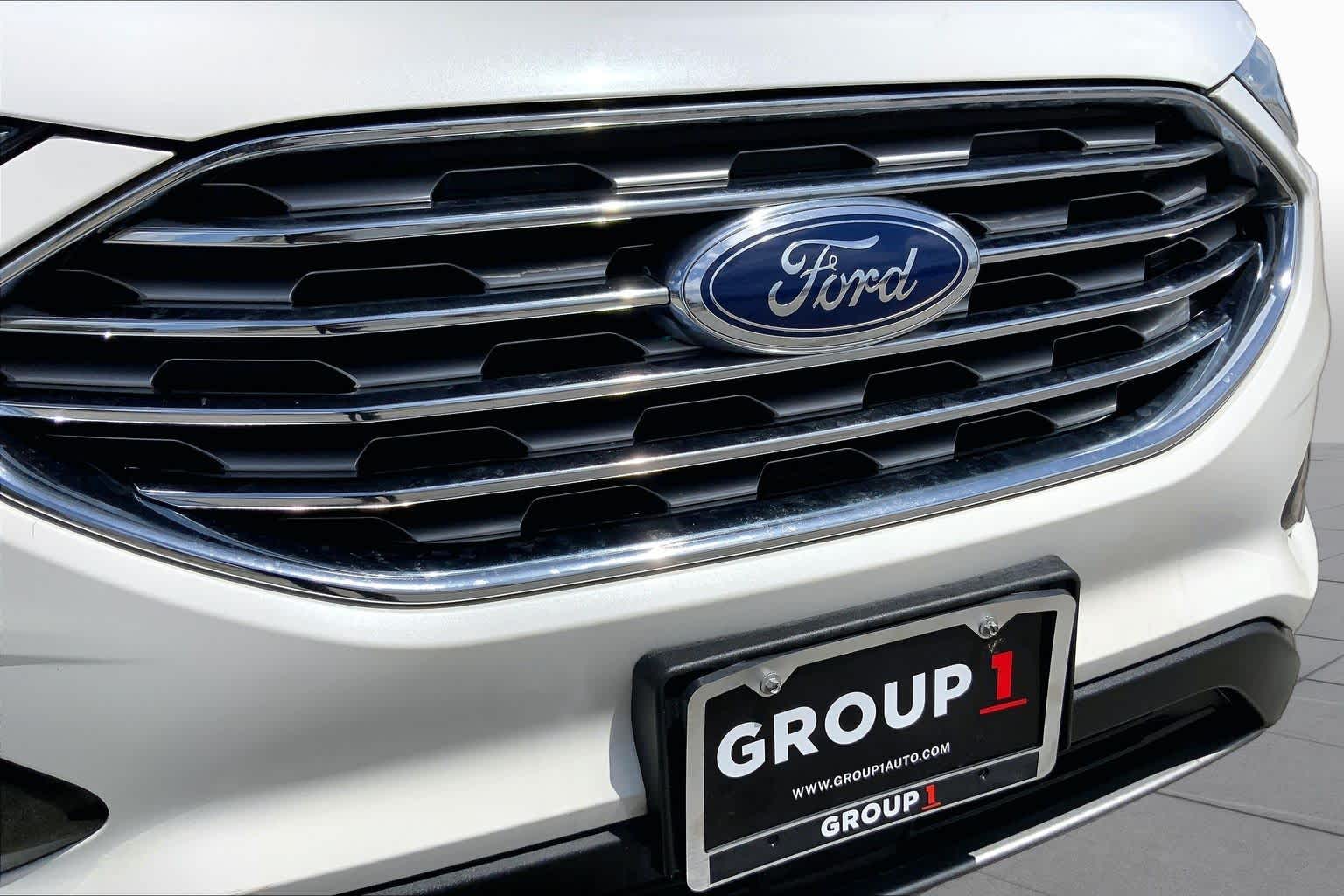 2020 Ford Edge SEL Star White Metallic Tri-Coat at Tomball Ford